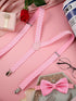 SATINIOR Suspender and Bow Tie Set 80s Clip on Suspenders for Men Women...